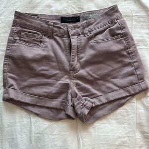 Women’s Purple High Waisted Midi Jean Short, Aeropostale, Size 2